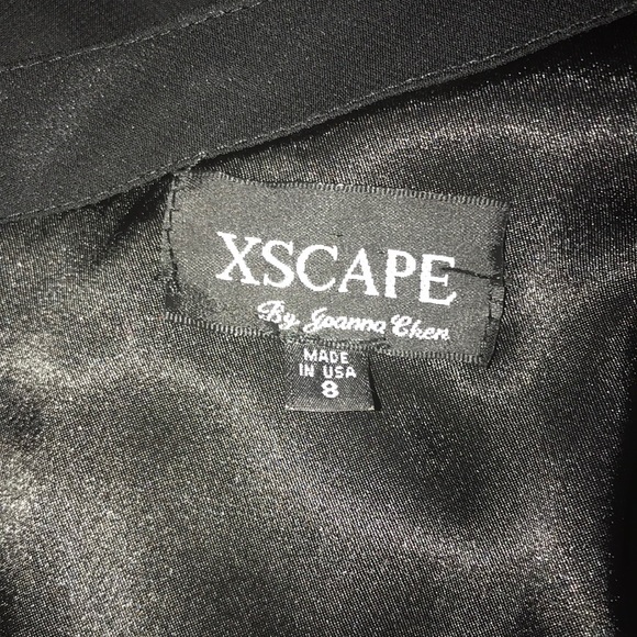 Xscape by Joanna Chen One Shoulder Dress 8 Wedding Cocktail Party Evening - Picture 4 of 6